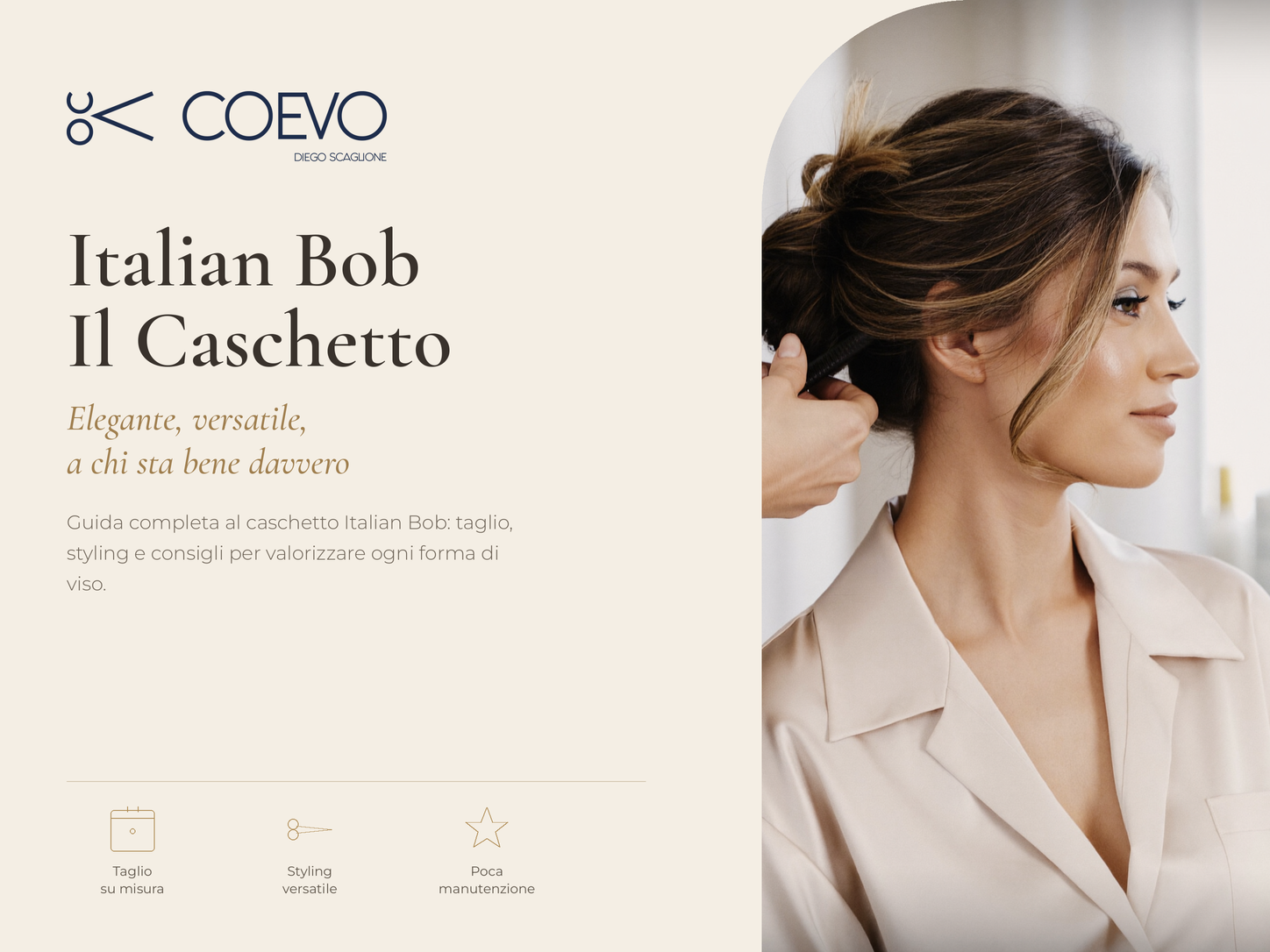 Italian Bob, caschetto elegante - Coevo parrucchiere Moncalieri