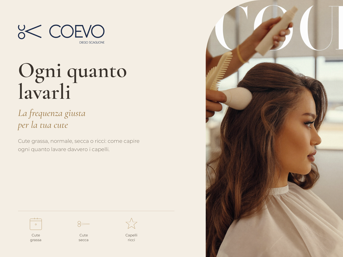 Ogni quanto lavare i capelli in base al tipo di cute - Coevo Moncalieri